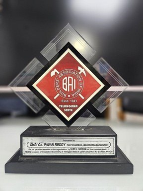 Recognition plaque, Builders Association of India