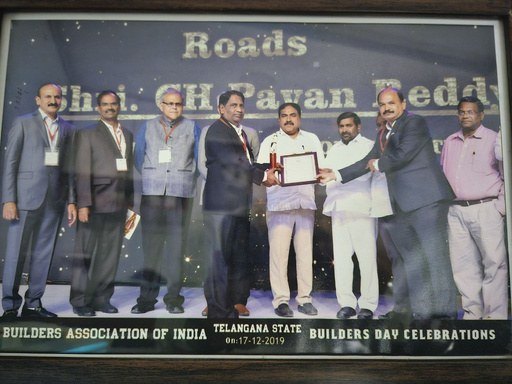 Award presentation at Telangana State Builders Day