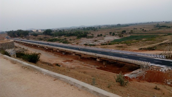 High level bridge carrying the Hyderabad – Srisailam National Highway